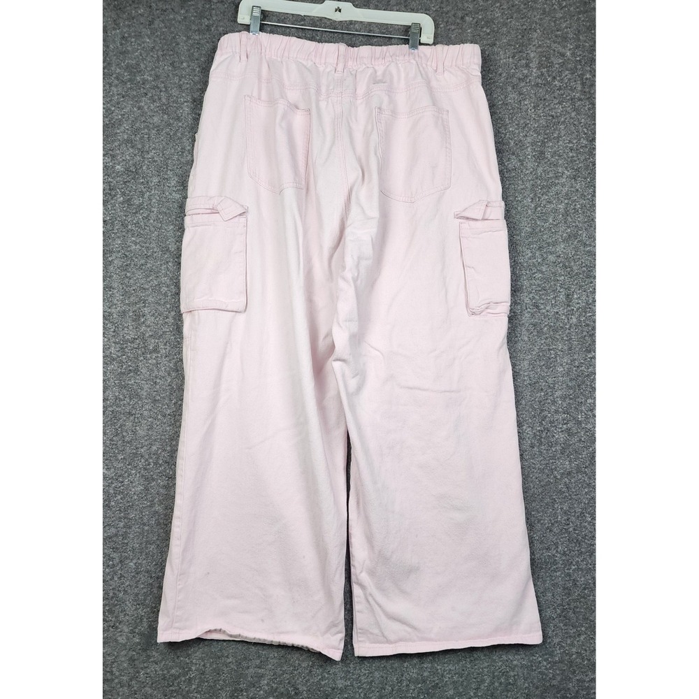 Shein Curve Jeans Womens 4XL Pink High Rise Straight Leg Cotton JIT12521646